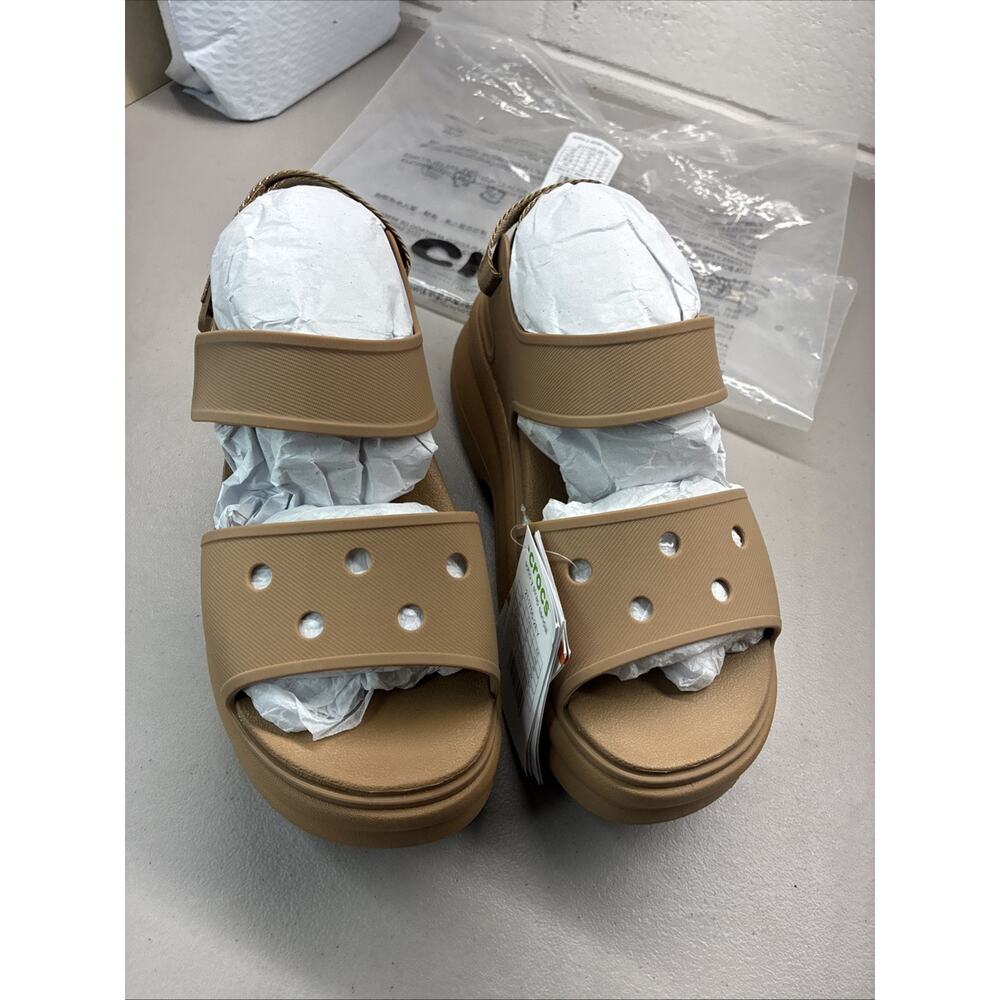 New Crocs Soho Y-Strap Sandals Sepia 211755-2EY Size W8 Women’s 8 With Tags - Picture 2 of 6